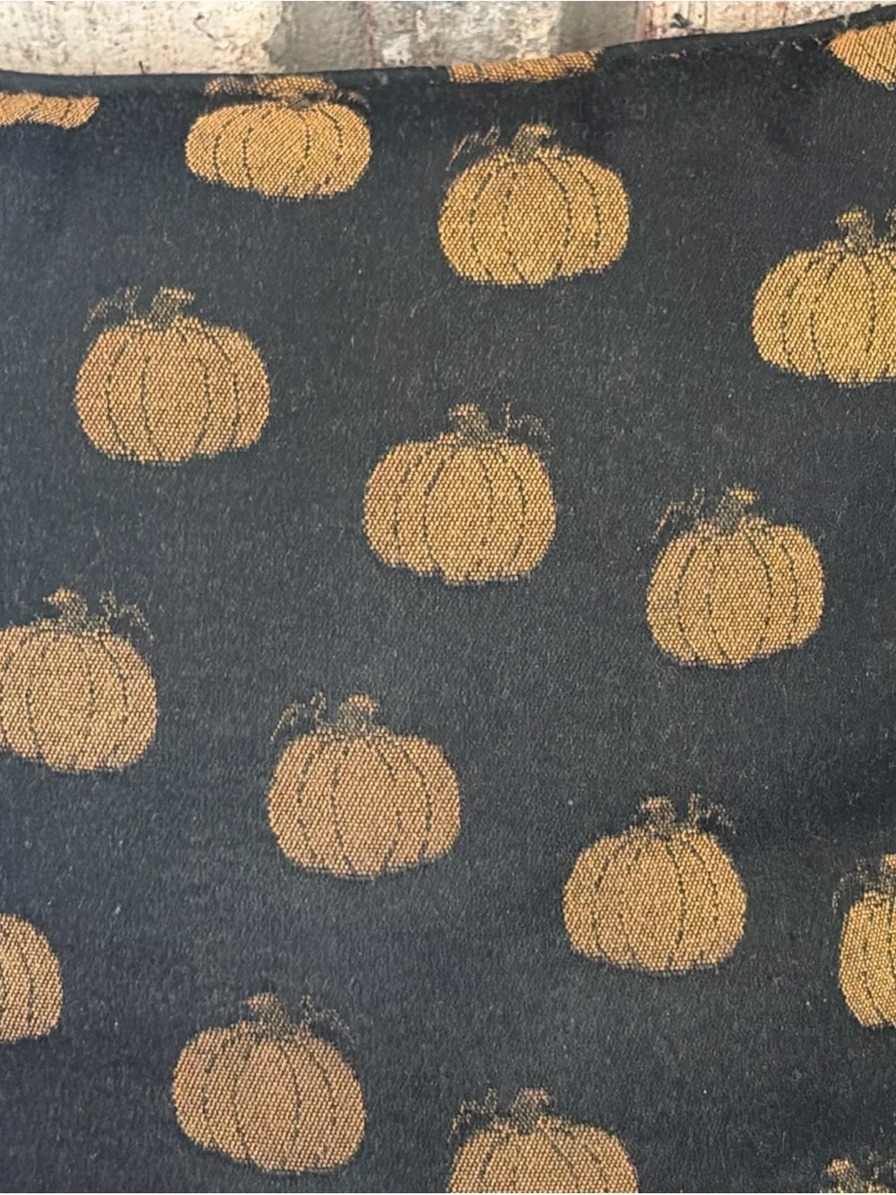 Susan Fouts-Kline Fall Harvest Tapestry Pillow cat,pumpkins & Stars 14